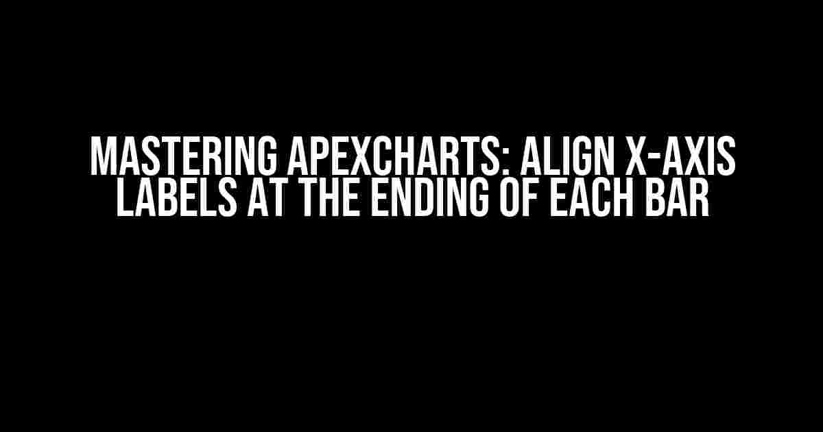 Mastering Apexcharts: Align x-axis Labels at the Ending of Each Bar