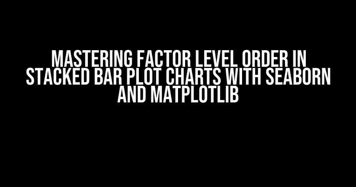 Mastering Factor Level Order in Stacked Bar Plot Charts with Seaborn and Matplotlib